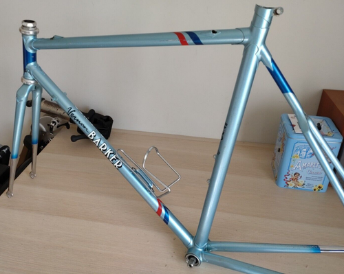 VERNON BARKER VINTAGE  ONE OFF HAND BUILT STEEL RACING FRAME - Picture 13 of 16