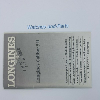 Longines Calibre 541 Instruction Manual 