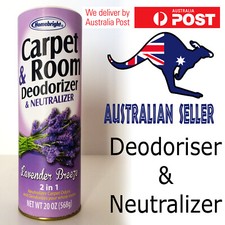 Carpet & Room Deodoriser Neutraliser Powder 2 in 1 Shake & Vac Lavender Breeze  