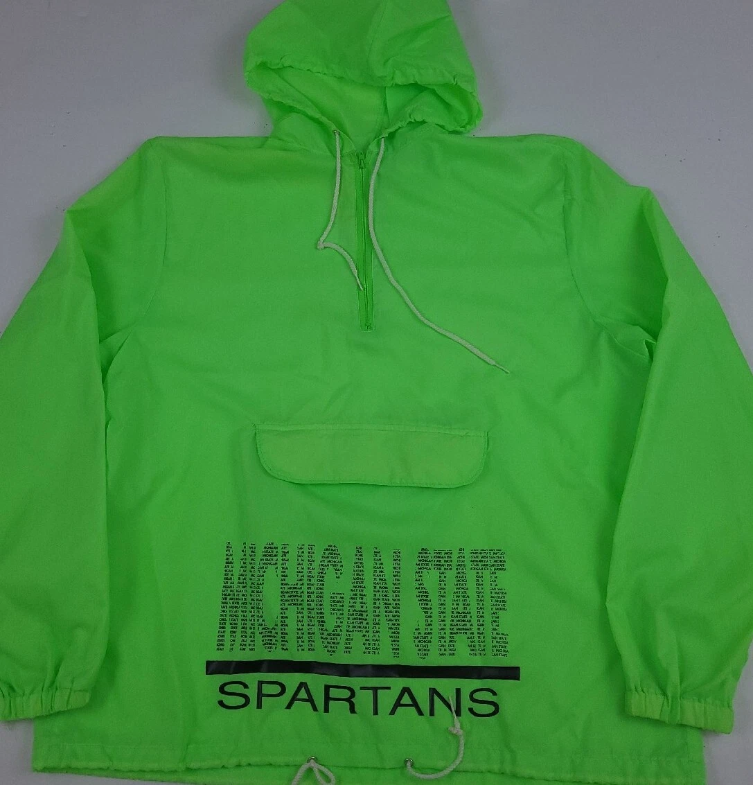 Vintage 80s Michigan State Spartans Lightweight Windbreaker Jacket Vtg Sport USA