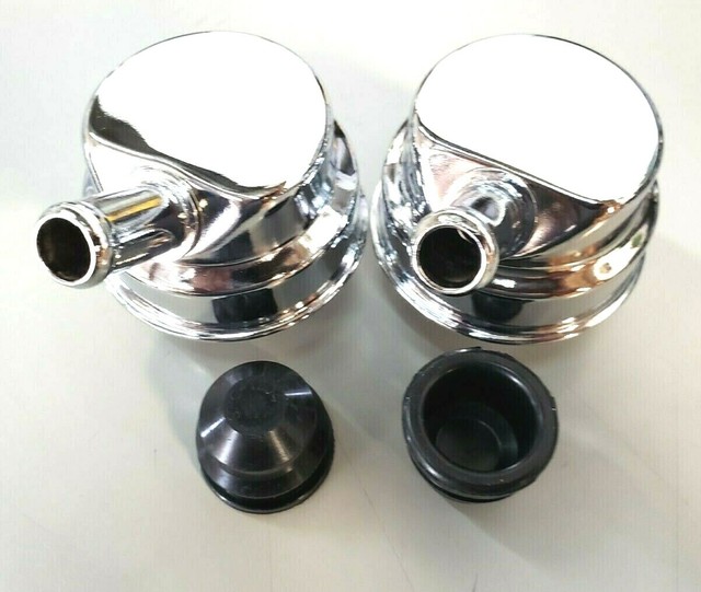 PAIR Chrysler Mopar Dodge Style Valve Cover Breathers W/ Grommets 5/8