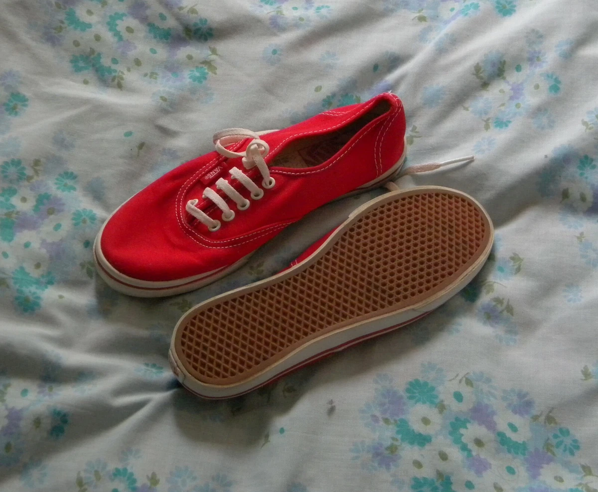 VANS Red UK 3 USA 4 Thin Soles Style Canvas Off the Wall eBay