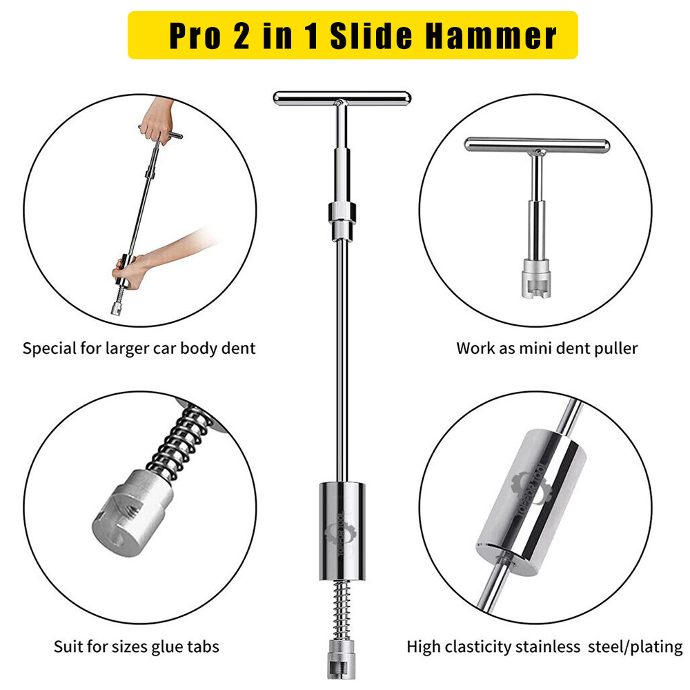 Advokingtap Paintless Dent Repair Tools - Dellenentferner Set 21-51cm Silber