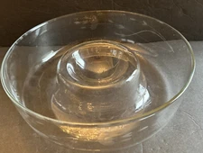 VTG Princess House Heritage Chip and Dip Bowl # 401 Etched Crystal 11” Dia.