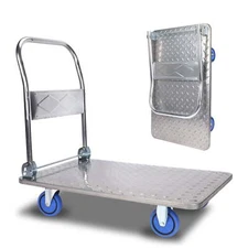 Steel plate platform cart 360 degree swivel wheels 35x22.8x33 inches
