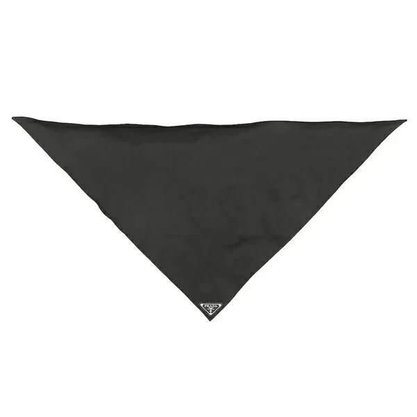 Prada Scarf Re Nylon Foulard Triangle Logo Black Men s PRADA NEW