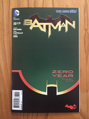 BATMAN #30 DC THE NEW 52 2014 | ZERO YEAR FINAL ACT EMBOSSED COVER