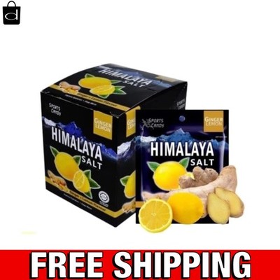 Himalayan Salt Candy Lemon Ginger Mint Throat Soothing Fresh Breath 12 Packs