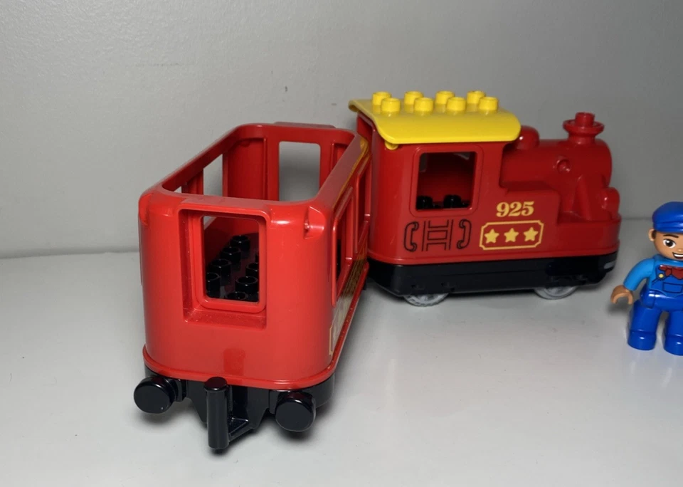 LEGO Duplo 10874 #925 Motorized Red Locomotive Train with Passenger Car & Figure - Image 4 of 4