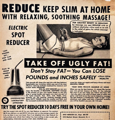 1950 Spot Reducer Advertisement Weight Reduction Quack Device Health DWXX5