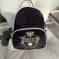 Juicy Couture Black / Pink Heritage Backpack Y2K