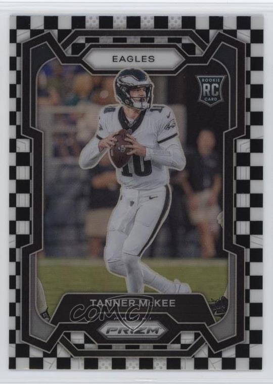 2023 Panini Prizm Rookies Black & White Checker Prizm Tanner McKee #383 4g8