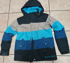 Burton Snow Ski Jacket Blue Multi-Color Medium US 10-12 #10325BD774424 DRYRIDE
