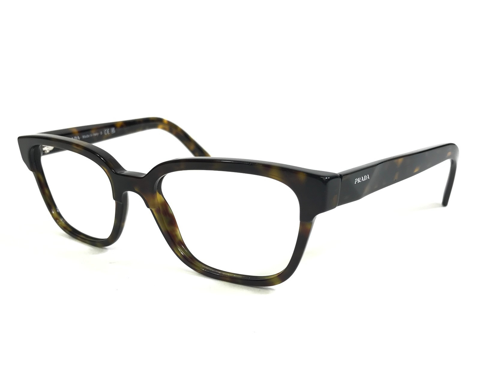 Prada Eyeglasses Frames VPR04Y 2AU-1O1 Havana Tortoise Brown Square 53-18-145