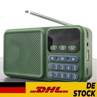 Portable Digital Radio Bluetooth-Compatible Solar/Rechargable FM Radio