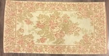 Florence Cream  Pink Floral Rose Chenille Accent Rug 36  X 19  Made In India