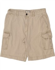 IZOD Mens Cargo Shorts W38 XL Beige Cotton CN83