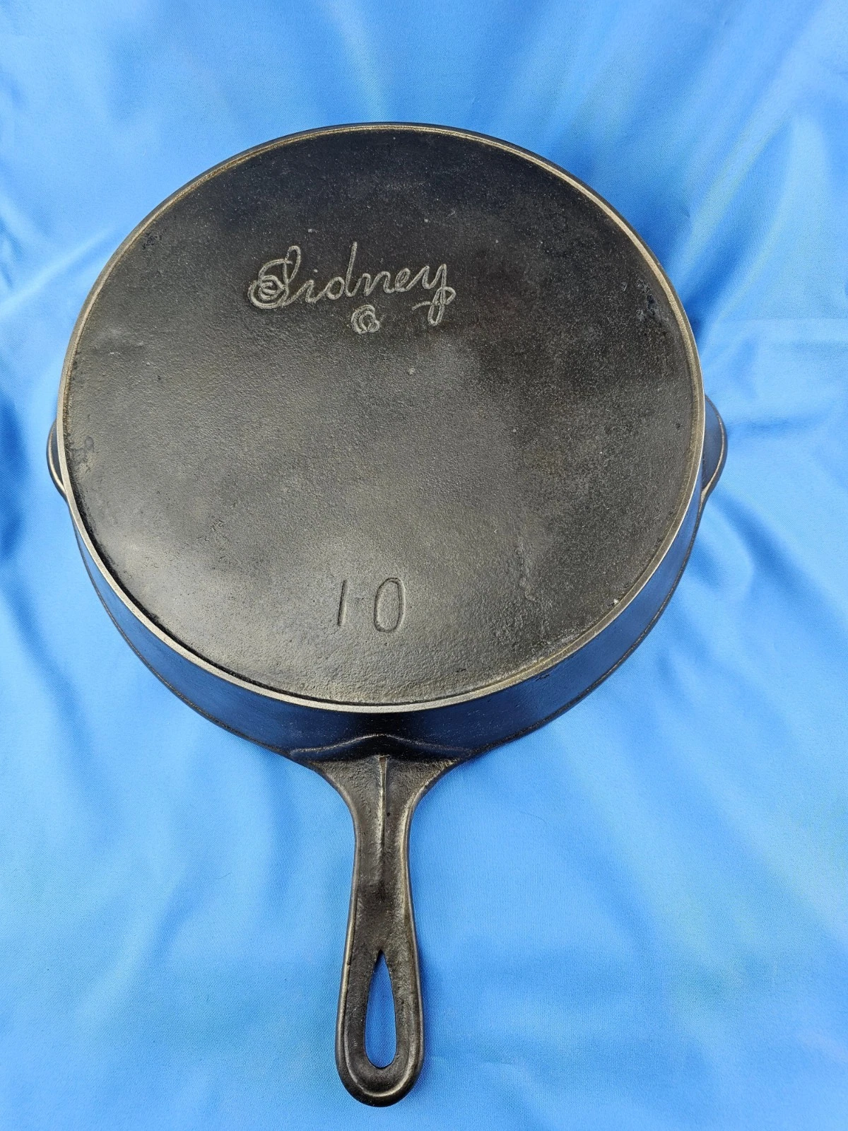 Sidney O Hollow Wear #10 Vintage Script Logo Very Rare Cast Iron Skillet c 1887