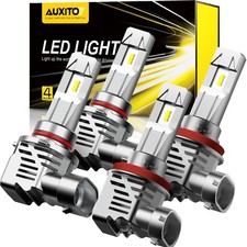 4PCS H11 9005 LED High Low Beam Headlight Bulb Combo 120W 80000LM Bright 2-Sides