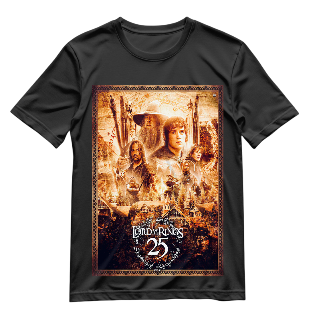 The Lord Of The Rings T Shirt TLOR 25th Anniversary Graphic Tee S