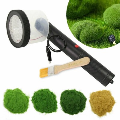 Mini Grass Beflockung Applikator mit Static Grass für DIY-Sandtisch-Modellszene