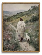 Jesus Leaves The 99 Sheep Framed Wall Art Decor Christian Paintings Pictures ...