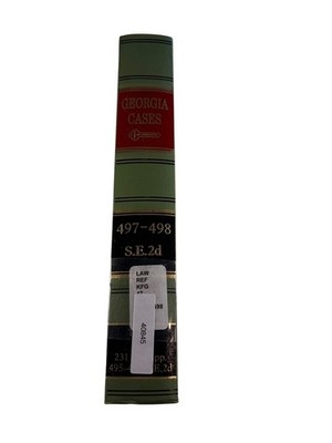 West's Georgia Cases 497-498 S.E.2d 1998 Law Reference WEST GROUP