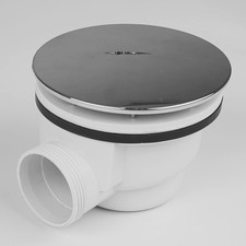 90 Degree Low Profile 1.5" Shower Drain Trap with Side Outlet Assembly for Repla