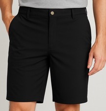 All In Motion Mens Travel Shorts SZ 38 Black Dri Fit Zipper Tech Pocket Stretch