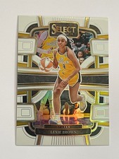 2024 Panini WNBA Select Sparks Lexie Brown Concourse White Prizm /99 #67