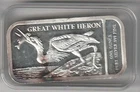 Great White Heron -Audubon Society  1oz .999 Fine Silver Art Bar
