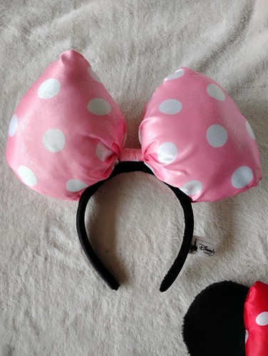 Disney Parks Red And Pink Mini Mouse Ears With Poke Dots, Girls - Picture 2 of 8