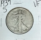 1937-S WALKING LIBERTY SILVER HALF DOLLAR~ VF ~NICE LOOKING COIN~ 90% SILVER