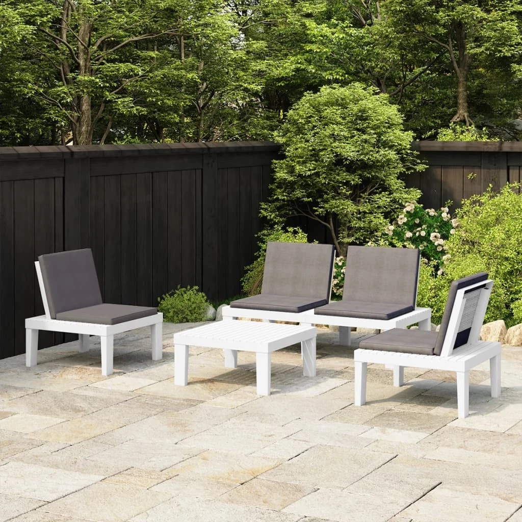 VidaXL Tavolino Da Giardino In Plastica Grigio – 65x65x33 Cm – Leggero E Facile Da Pulire