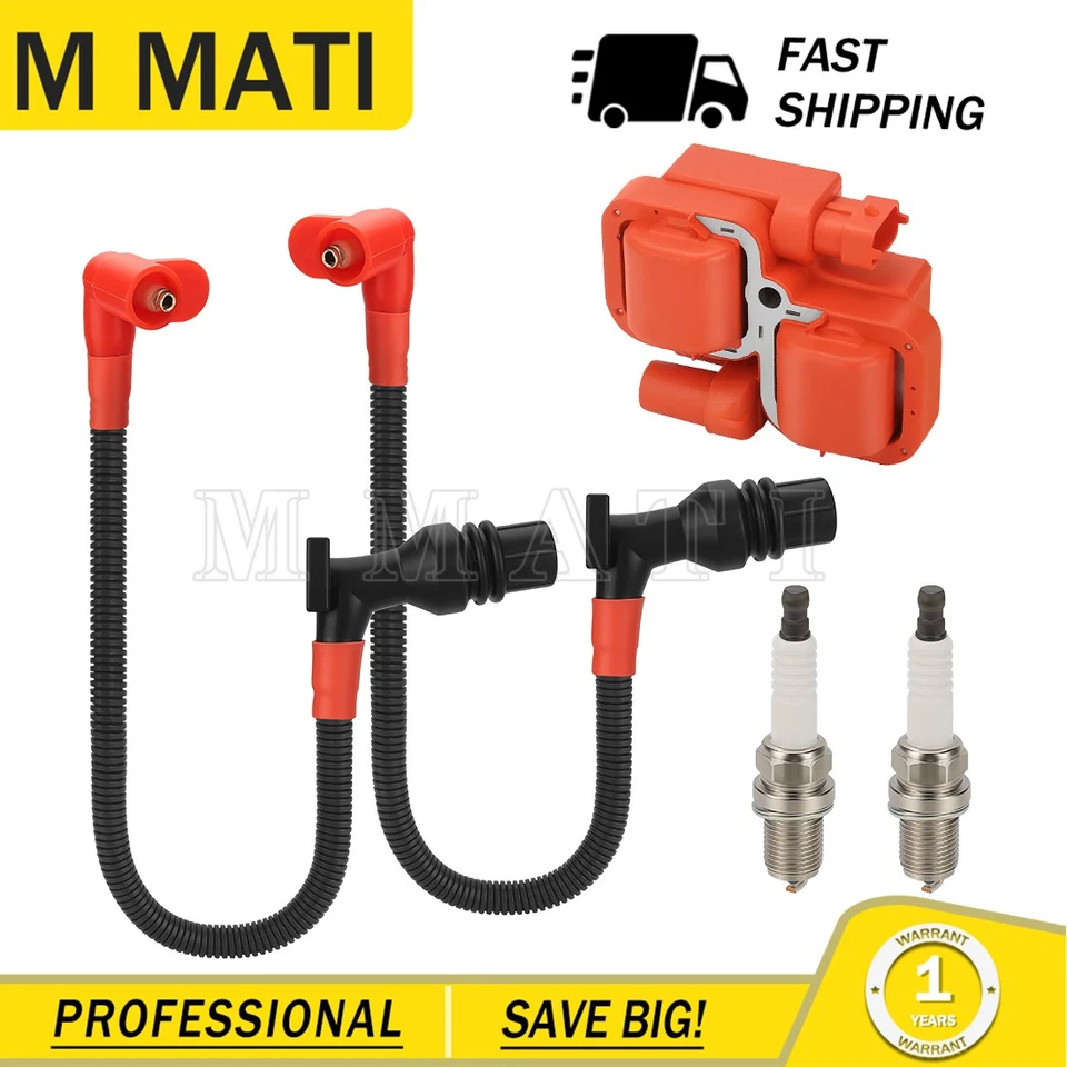 Bobina de encendido y bujía con tapa de cable para Polaris Ranger 800 XP Crew 2011-2016 Foto 4 de 4