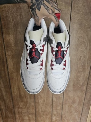 Jordan Spizike Low White Red Elephant Print Leather size 11.5M | eBay