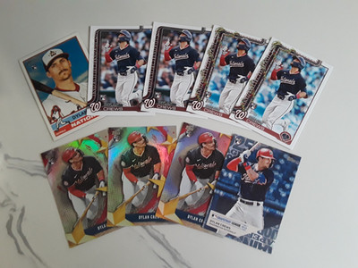 (18) DYLAN CREWS ROOKIE CARD LOT WITH INSERTS-NATIONALS RC OF AND FUTURE STAR