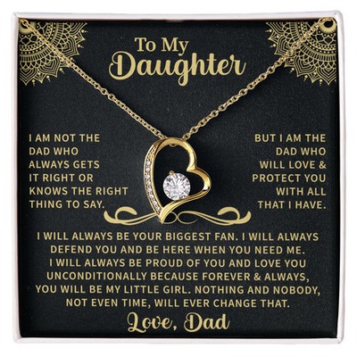 To my Daughter Forever Love Halskette