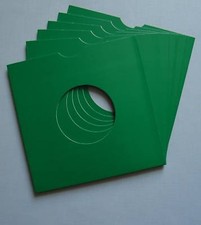 7" GREEN CARD RECORD SLEEVES - pack of 25 