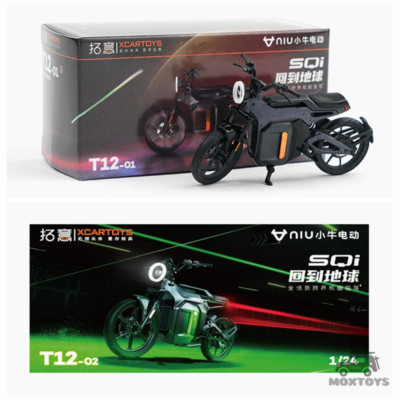XCarToys 1:24 Niu Technologies SQi Black / Green Diecast Model Car