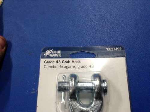 1 Blue Hawk Zinc-Plated GRADE 43 GRAB HOOK 3/8" 5,400 LB  - Afbeelding 2 van 2