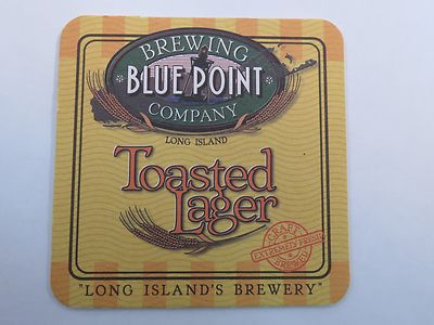 Cool Beer Coaster ~ BLUE POINT Brewing Co Toasted Lager ~ Long Island, NEW YORK
