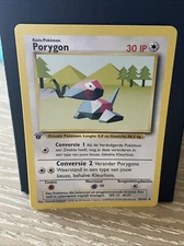 Porygon 39/102 1st Edition Base Set NM DUTCH Pokémon Free Ship