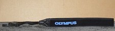 Vintage Black Velvet-like Olympic Camera Strap w/Blue Lettering A2386