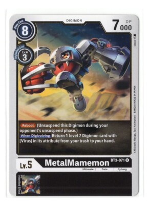 Digimon Card - (NM) MetalMamemon BT3-071 - Bandai Rare