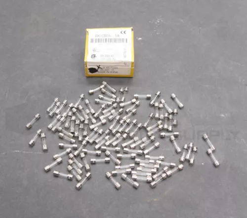 NEW BOX OF 100 COOPER BUSSMAN BK/GMA-1A GLASS FUSE 35A 250VAC *READ*