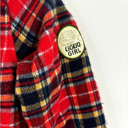 Liguo Girl Red & Black Plaid Hooded Jacket Size Medium Classic & Versatile - Picture 4 of 11