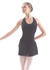 Leo's Dancewear Ladies Georgette Wrap Tie Ballet Skirt, RED or BLACK, NWT