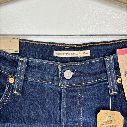 NWT LEVI'S Ribcage Straight Ankle Jeans - 16W - Picture 4 of 9