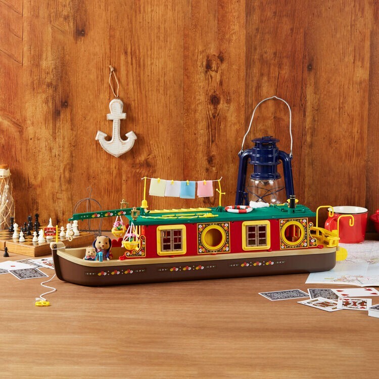 シルバニアファミリー 逆輸入 Canal Boat Sylvanian Families River Canal Boat Epoch Japan Calico Critters